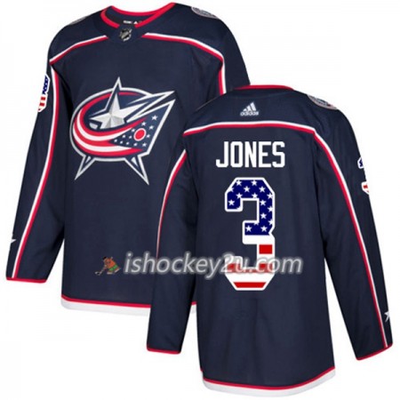 Mænd NHL Blue Jackets Trøje Seth Jones 3 Adidas 2017-2018 Marine Blå USA Flag Fashion Authentic Mænd NHL Blue Jackets Trøje Seth Jones 3 Adidas 2017-2018 Marine Blå USA Flag Fashion Authentic